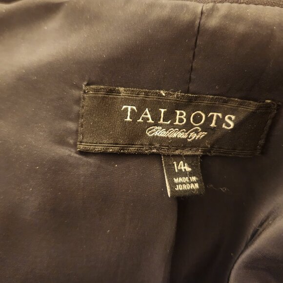Navy Blue Talbots Boyfriend Two Button Blazer Women's Size 14L Great Condition - Picture 14 of 15